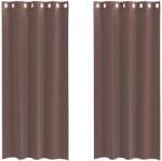 vidaXL 2 db barna fátyolfüggönyök rojtokkal 140x245 cm 0.25 kg 4102068 (4102068)