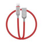 USAMS u-sun adatkábel, usb - lightning, 2a, gyorstöltő, 190cm, led jelzés, piros, kompatibilis: Apple iPhone 14 Pro / iPhone 14 Plus / iPhone 14 (IPYSUSB203)