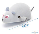  Felhúzható egér 7*5cm szürke
