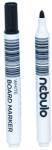 Nebulo Táblamarker NEBULO kerek fekete (WBM/TM-WB568-BLACK) - tonerpiac