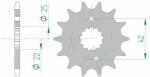 AFAM acél standard első lánckerék 22304 - 520 AFAM Erőátviteli alkatrész Lánc, lánckerék, láncszett Első lánckerék - motomotors - 7 181 Ft
