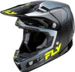 FLY Racing Formula S Carbon Protocol Sisak - Fekete Karbon/Szürke/Magas Láthatóságú FLY RACING Sisakok és ruházat Offroad sisak
