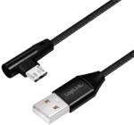 LogiLink USB 2.0 kábel, USB-A/M - Micro-USB/M (90 ), szövet, fém, 1 m