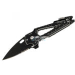 True Utility Smartknife+, TU6869, 15 in 1, mágneses bitfej tartó, kábelcsupaszoló, homokfúvott rozsdamentes acél, 5, 5 cm penge - webmuszaki