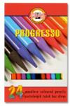 KOH-I-NOOR Színes ceruza készlet, henger alakú, famentes, KOH-I-NOOR "Progresso 8758/24", 24 különböző szín (TKOH8758) - fiorex