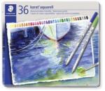 STAEDTLER Akvarell ceruza készlet, hatszögletű, fém doboz, STAEDTLER "Karat® aquarell 125", 36 különböző szín (TS125M36)