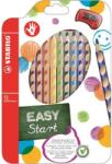 STABILO Színes ceruza készlet, háromszögletű, jobbkezes, STABILO "EasyColours", 12 különböző szín (TST33212) - fiorex