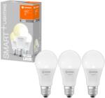 OSRAM 3 db okos LED izzós csomag LEDVANCE SMART WIFI, A75, E27, 9, 5W (75W), 1055 lm, szabályozható, meleg fény hőmérséklet (2700K), kompatibilis amazon alexa / Google Assistant