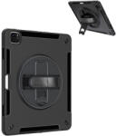 4smarts Rugged iPad Air 13 (2024)/Pro 12.9 (2020/2021/2022) közepesen ütésálló tok kitámasztóval, fekete (4S540235) - phoner