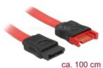 Delock SATA 6 Gb/s-s bővítőkábel csatlakozódugóval > SATA-s, csatlakozóhüvellyel, 100 cm (piros) (DL83956) (DL83956)
