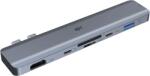 ISY IAD-1021-1 Dual USB-C 3.1Multiport Adapter MacBook Pro notebookhoz, 2x USB-A, 1x HDMI, CR (2V225516), szürke (IAD-1021-1)
