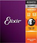 Elixir 11052 80/20 bronz akusztikus gitárhúr, Nanoweb bevonat, 012-053