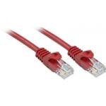 Lindy RJ45 Hálózat Csatlakozókábel CAT 6 U/UTP 0.50 m Piros Védővel LINDY (48181)