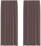 vidaXL 2 db barna voile függönyök rúd zsebekkel 0.25 kg 4102173 4102173 (4102173)