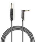 Nedis COTH23005GY30 félprofi audio kábel, 6, 35mm mono jack dugó - dugó, hossz 3m, rugalmas (COTH23005GY30)