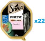 Sheba Finesse 22x85 g teljes értékű nedves eledel felnőtt macskáknak, lazacpürével