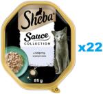 Sheba Sauce Collection 22x85 g nedves teljes értékű eledel felnőtt macskáknak, borjúhússal, mártásban, felvágva