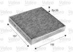 VALEO Filtru habitaclu cu carbon activ VALEO 715681