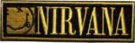 Nirvana Logo & Happy Face Bordered Small Vasalható tapasz (NIRVPAT09S)