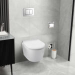BALNEO LUXA fali Rimless kerámia WC csésze Duroplast ülőkével és SoftClose zsanérokkal, fényes fehér G0101010101-1 (G0101010101-1)