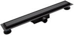 BALNEO Duplex NEXT Black kétoldalas lineáris lefolyó 110 cm csempézhető, matt fekete BLK110N (BLK110N)