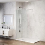 BALNEO Beira Walkin zuhanyfal átlátszó üveg 70x200 cm merevítővel, króm profilszín K0101020110-3 (K0101020110-3)