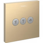 Hansgrohe ShowerSelect elzáró- és váltószelep falsík alatti szereléshez 3 fogyasztóhoz, szálcsiszolt bronz 15764140 (15764140) - szaniteronline