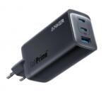 Anker 737 hálózati töltőadapter, gyorstöltő (120W, 5A, 1 x USB-A, 2 x USB-C) Fekete