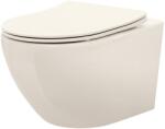 Rea Carlo Mini, fali WC-csésze 495x370x355mm + WC-ülőke, Ekrü, REA-C5500 (REA-C5500)