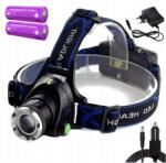Hurtnet Extra erős SWAT CREE XML 6 fejlámpa, + 2 db 18650 akksival, zoom funkcióval, 2 db töltővel, HT (XJ5102)