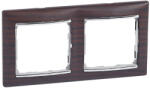 Legrand 770372 VALENA keret 2-es vízszintes wenge/ezüst (770372)
