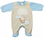  Hosszú ujjú rugdalózó, maci mintával bézs (56)