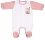  Vékony, pamut, elöl patentos kislány rugdalózó Kisróka mintával (44)