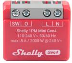 Shelly 1PM Mini Gen4 egy áramkörös Wi-Fi + Bluetooth / Zigbee 3.0 multi-protokoll okosrelé, Matter kompatibilis (8A)