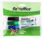 FlexOffice Táblamarker, 2, 5 mm, kúpos, szett, FLEXOFFICE "WB02", 4 szín (FOWB02V4) - fiorex