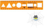 Optima átlátszó sablon vonalzó 20 cm - narancssárga