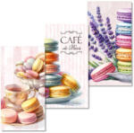  Nyomtatott dekorkarton - Macaronos táblák 3db/csomag - papelito
