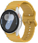 RMPACK Samsung Galaxy Watch 7 40mm 44mm Óraszíj Pótszíj - Sport Wave Style - Szilikon Szíj Sárga