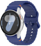 RMPACK Samsung Galaxy Watch 7 40mm 44mm Óraszíj Pótszíj - Sport Wave Style - Szilikon Szíj Sötétkék