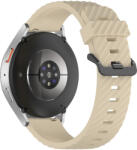 RMPACK Samsung Galaxy Watch 7 44mm 40mm Óraszíj Szilikon Pótszíj - Carbon Life Style Bézs