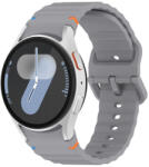 RMPACK Samsung Galaxy Watch 7 40mm 44mm Óraszíj Pótszíj - Sport Wave Style - Szilikon Szíj Szürke