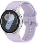 RMPACK Samsung Galaxy Watch 7 40mm 44mm Óraszíj Pótszíj - Sport Wave Style - Szilikon Szíj Lila