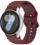 RMPACK Samsung Galaxy Watch 7 40mm 44mm Óraszíj Pótszíj - Sport Wave Style - Szilikon Szíj Bordó
