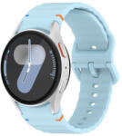 RMPACK Samsung Galaxy Watch 7 40mm 44mm Óraszíj Pótszíj - Sport Wave Style - Szilikon Szíj VilágosKék
