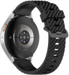 RMPACK Samsung Galaxy Watch 7 44mm 40mm Óraszíj Szilikon Pótszíj - Carbon Life Style Fekete