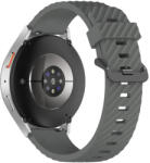 RMPACK Samsung Galaxy Watch 7 44mm 40mm Óraszíj Szilikon Pótszíj - Carbon Life Style SötétSzürke