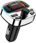Dudao R2PRO+ 2-az-1-ben autós töltő és FM transzmitter 2xUSB-A és 1xUSB-C csatlakozással 25W PD - fekete-ezüst színű