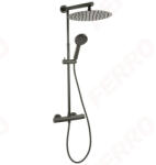 FERRO Sistem de dus cu baterie termostatata, gun metal FERRO Trevi NP75-TRV7U-GM