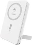 Dudao K14S+ MagSafe-kompatibilis powerbank 1xUSB-A és 1xUSB-C csatlakozással kitámasztóval 10000mAh 20W - fehér