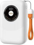 Dudao K21 Mini powerbank 1xUSB-A és 1xUSB-C csatlakozással 10000mAh 22.5W - bézs
